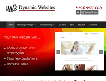 Tablet Screenshot of dynamicwebsites.com.au